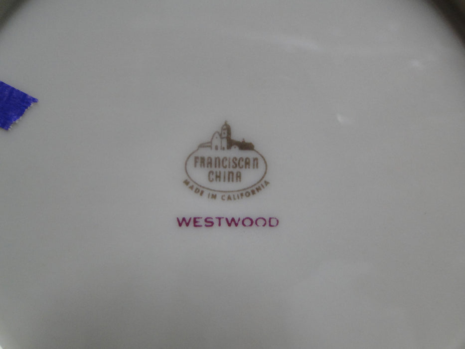 Franciscan Westwood, USA: Rim Soup Bowl, 8 1/4" x 1 3/8" Tall, As Is
