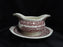 Mason's Vista Pink, Transferware: Round Gravy Boat w/ Att Underplate, Crazing