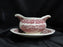 Mason's Vista Pink, Transferware: Round Gravy Boat w/ Att Underplate, Crazing