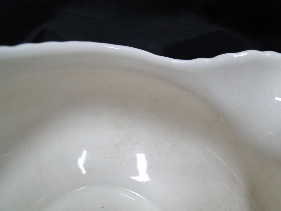 Mason's Vista Pink, Transferware: Round Gravy Boat w/ Att Underplate, Crazing