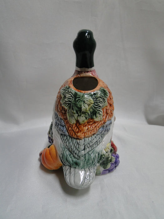 Fitz & Floyd Omnibus Harvest: Mallard Duck Shaped Creamer, 5 3/4" Tall