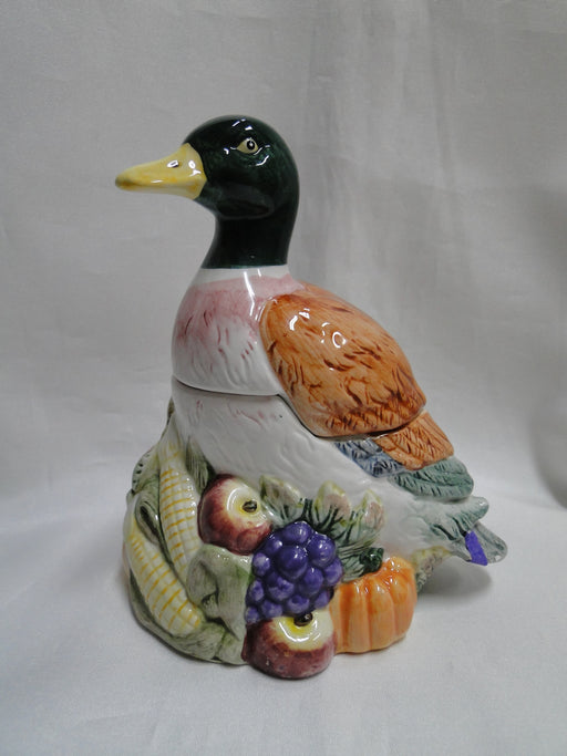 Fitz & Floyd Omnibus Harvest: Mallard Duck Shaped Sugar Bowl, 6", As Is