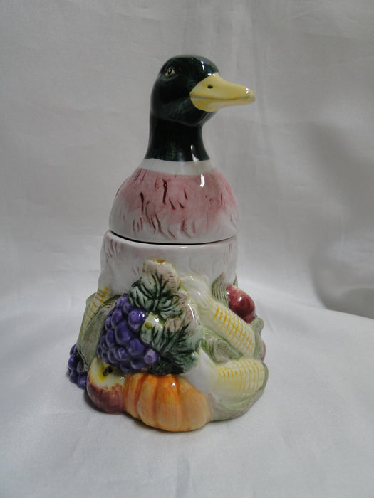 Fitz & Floyd Omnibus Harvest: Mallard Duck Shaped Sugar Bowl, 6", As Is