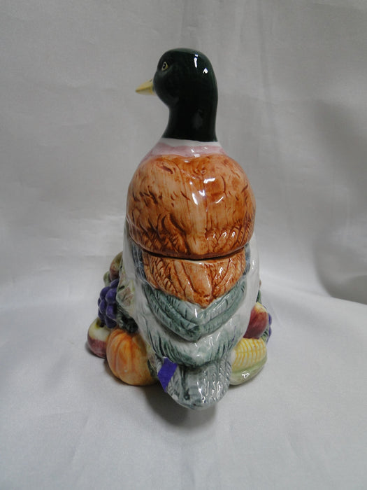Fitz & Floyd Omnibus Harvest: Mallard Duck Shaped Sugar Bowl, 6", As Is
