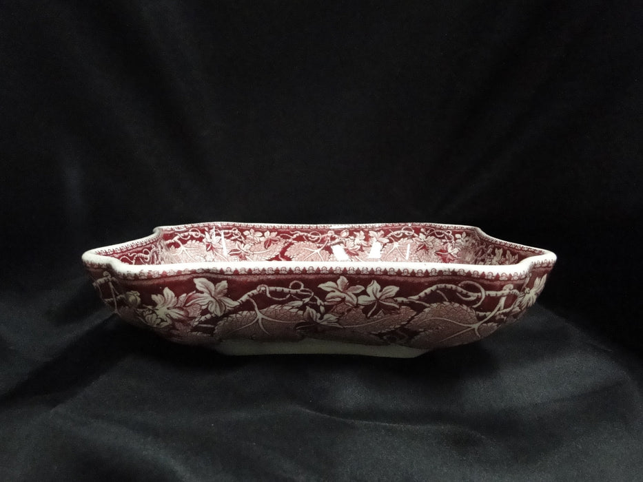 Mason's Vista Pink, Transferware: Rectangular Double Serving Bowls 11 1/4", Craz