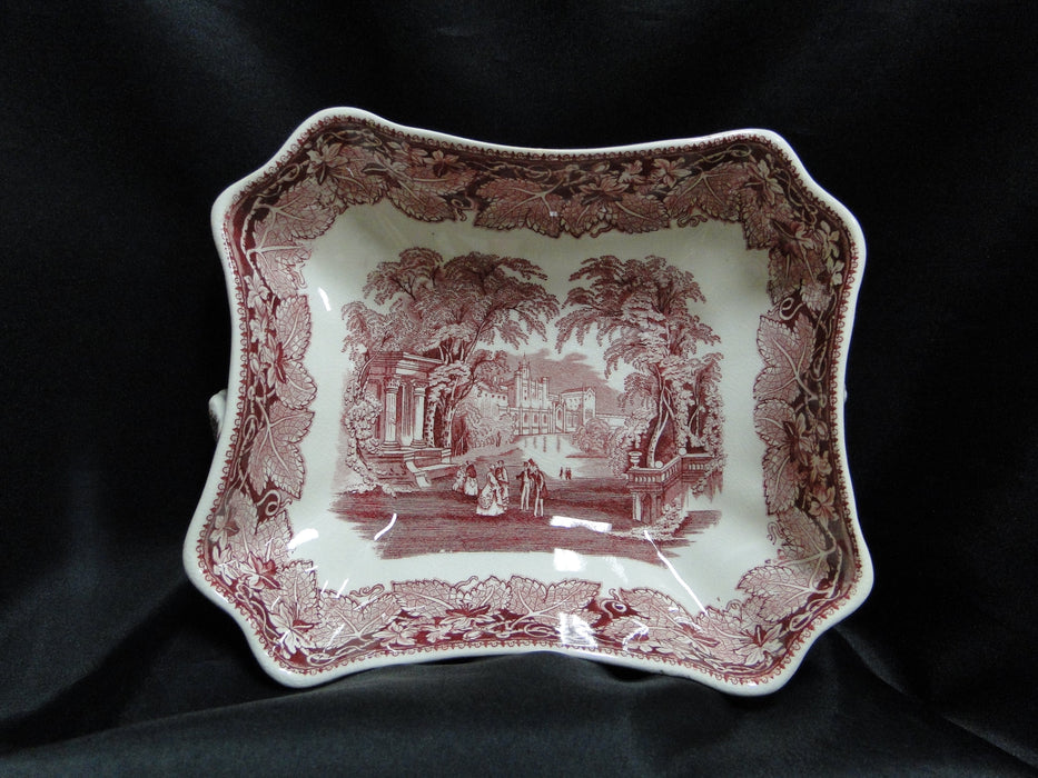 Mason's Vista Pink, Transferware: Rectangular Double Serving Bowls 11 1/4", Craz