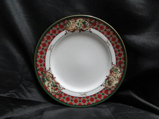 Noritake Royal Hunt, 3930, Plaid, Fruit, Animals: Salad Plate (s), 8 1/4"