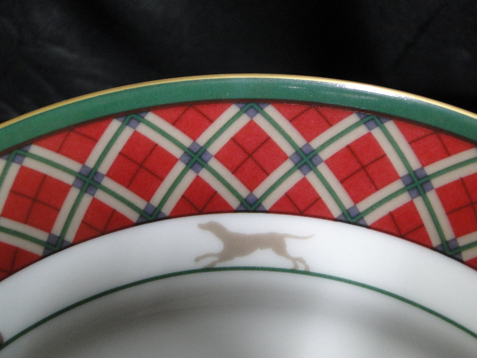 Noritake Royal Hunt, 3930, Plaid, Fruit, Animals: Salad Plate (s), 8 1/4"