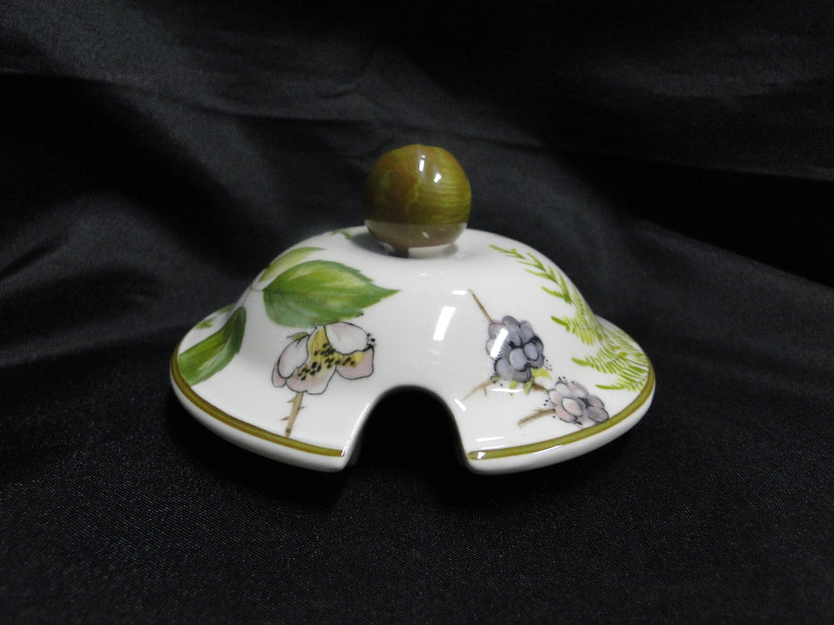 Villeroy & Boch Forsa, Berries & Leaves: Sugar Bowl w/ Handles & Lid, 4 1/4"