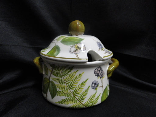 Villeroy & Boch Forsa, Berries & Leaves: Sugar Bowl w/ Handles & Lid, 4 1/4"