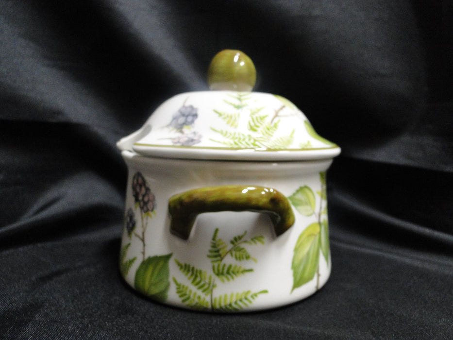 Villeroy & Boch Forsa, Berries & Leaves: Sugar Bowl w/ Handles & Lid, 4 1/4"