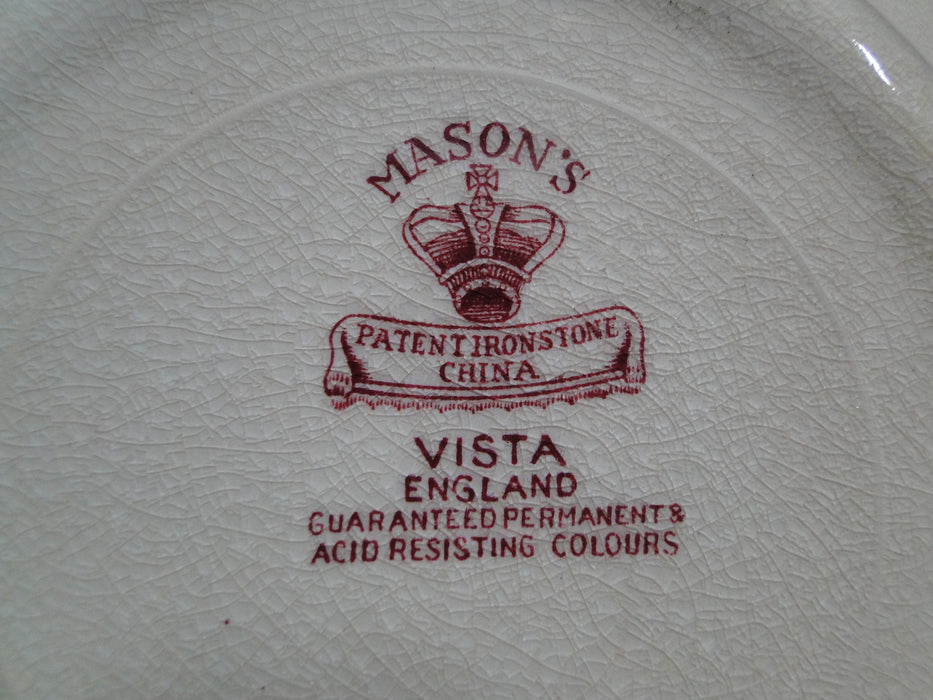 Mason's Vista Pink, Transferware: Rim Soup Bowl (s), 9", Discolor