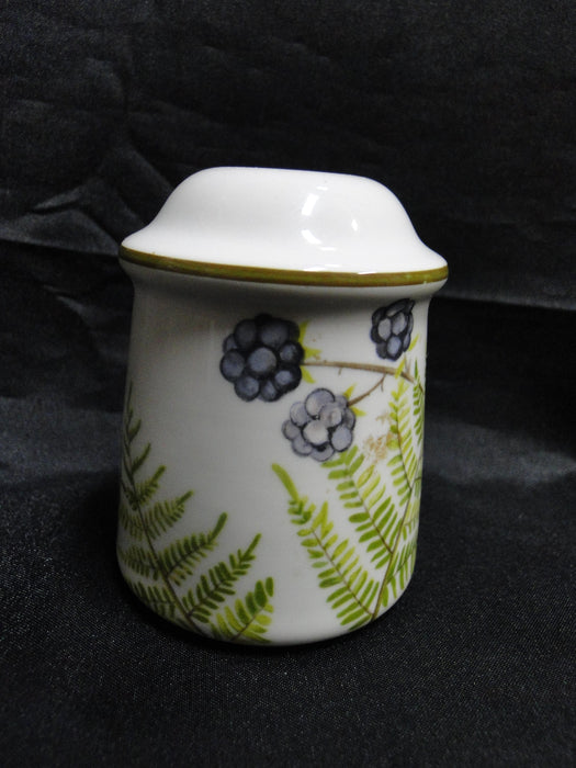 Villeroy & Boch Forsa, Berries & Leaves: Pepper Shaker, 6 Holes, 3" Tall, "P"