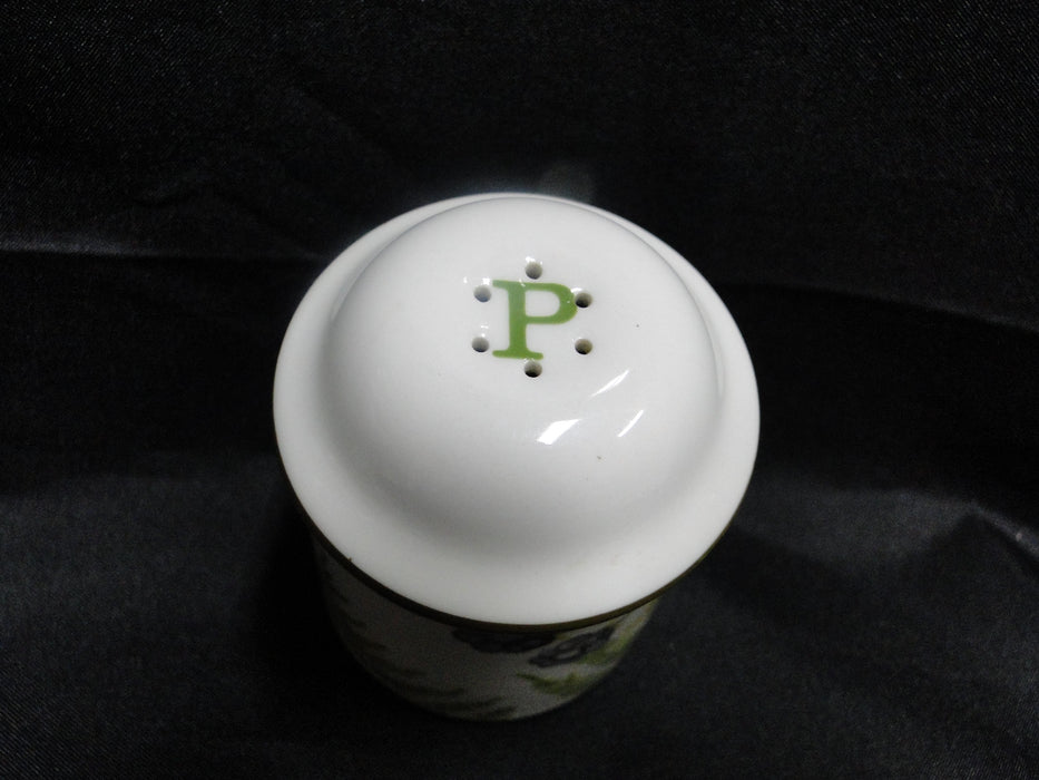Villeroy & Boch Forsa, Berries & Leaves: Pepper Shaker, 6 Holes, 3" Tall, "P"