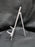 Bard's Silver Toned Metal Display Easel for One 6" - 9" Item, 7" Tall