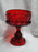 Mosser Eye Winker Red: Compote / Candy Jar w/ Lid, 10 1/2" Tall