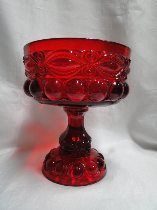 Mosser Eye Winker Red: Compote / Candy Jar w/ Lid, 10 1/2" Tall