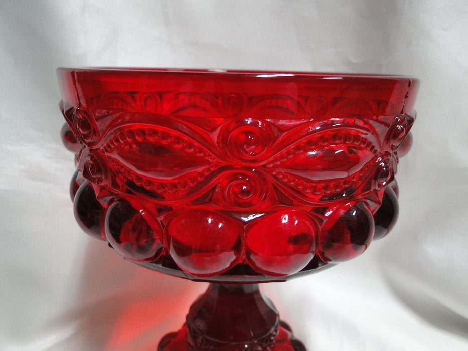 Mosser Eye Winker Red: Compote / Candy Jar w/ Lid, 10 1/2" Tall