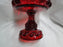 Mosser Eye Winker Red: Compote / Candy Jar w/ Lid, 10 1/2" Tall