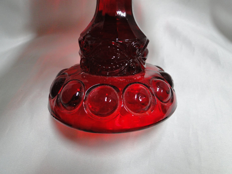 Mosser Eye Winker Red: Compote / Candy Jar w/ Lid, 10 1/2" Tall