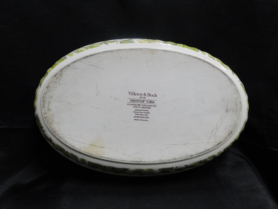Villeroy & Boch Forsa, Berries & Leaves: Oval Baker, 14 3/4" x 2 1/2" Tall