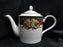Noritake Royal Hunt, 3930, Plaid, Fruit, Animals: Teapot & Lid, 7" Tall