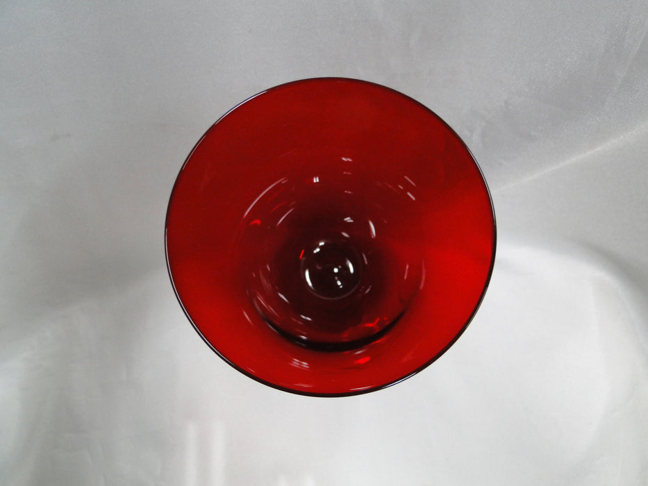 Red w/ Clear Stacked Bubble Stem: Water or Wine Goblet (s), 8", CR#128
