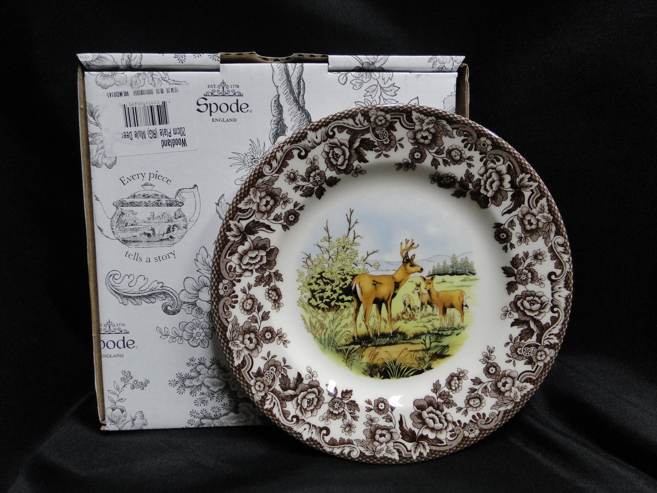 Spode Woodland Mule Deer, England: NEW Salad Plate (s), 7 3/4", Box