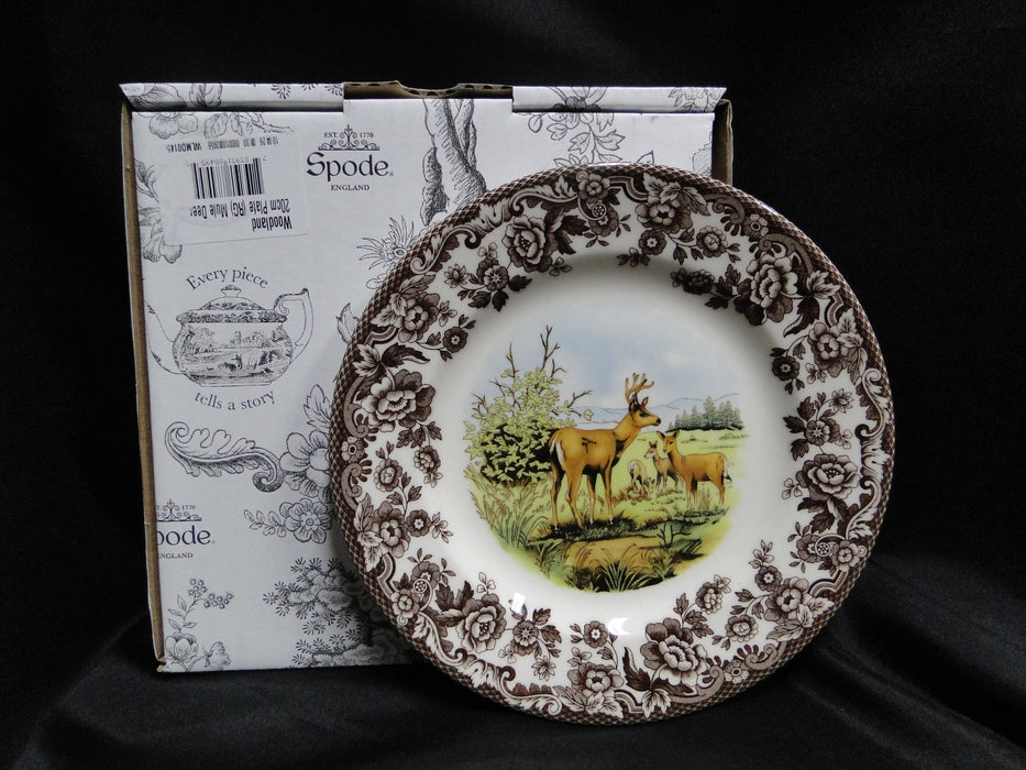Spode Woodland Mule Deer, England: NEW Salad Plate (s), 7 3/4", Box