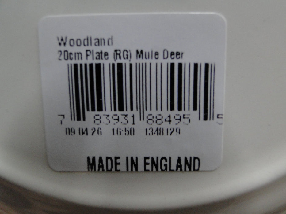 Spode Woodland Mule Deer, England: NEW Salad Plate (s), 7 3/4", Box
