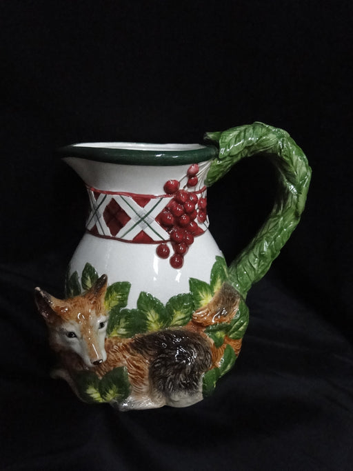 Noritake Royal Hunt, 3930, Plaid Bow: Fox Figurine Serving Pitcher, 7", As Is