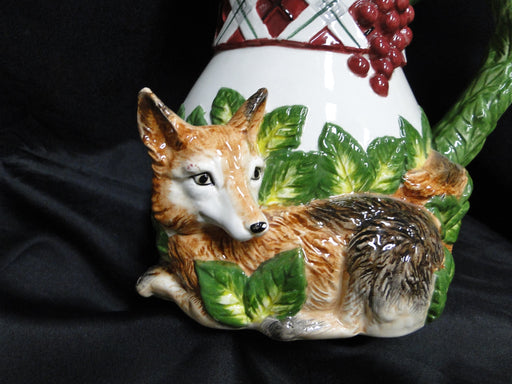 Noritake Royal Hunt, 3930, Plaid Bow: Fox Figurine Serving Pitcher, 7", As Is
