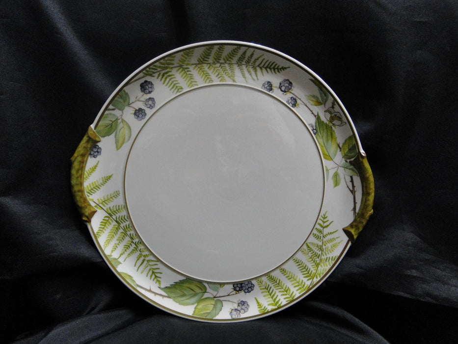 Villeroy & Boch Forsa, Berries & Leaves: Round Cake Plate w/ Handles, 12 3/4"