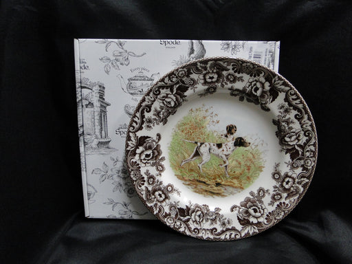 Spode Woodland Flat Coat Pointer Hunting Dog: NEW Dinner Plate, 10 1/2", Box