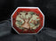 Noritake Royal Hunt, 3930, Plaid, Fruit, Animals: Octagonal Box & Lid, 3 7/8"