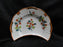 Herend Livia, Rust Florals, Green Stems: Crescent Side Salad Plate, 7 1/4" x 5"