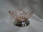 Cristal d'Arques Rosaline Pink, Swirled: Bowl w/ Metal Base, 4 7/8" x 2 5/8"