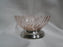 Cristal d'Arques Rosaline Pink, Swirled: Bowl w/ Metal Base, 4 7/8" x 2 5/8"
