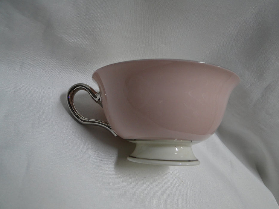 Castleton Fontaine, Pink, Flowers, Platinum Trim: Cup & Saucer Set (s), 2 1/4"