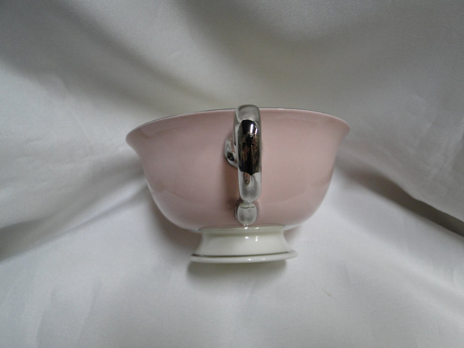 Castleton Fontaine, Pink, Flowers, Platinum Trim: Cup & Saucer Set (s), 2 1/4"