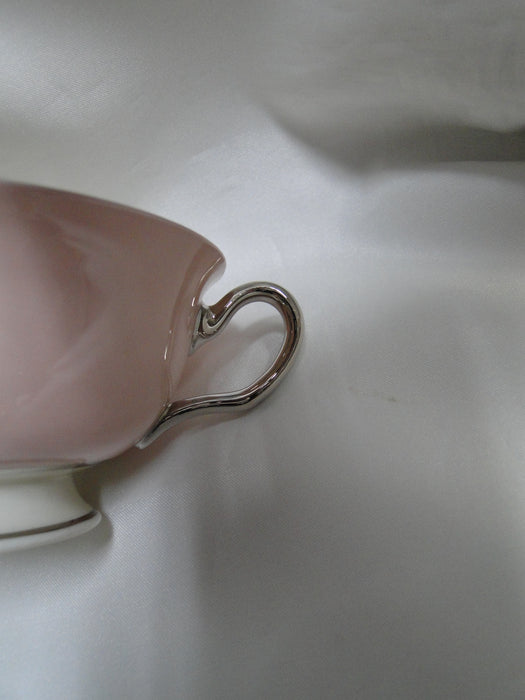 Castleton Fontaine, Pink, Flowers, Platinum Trim: Cup & Saucer Set (s), 2 1/4"