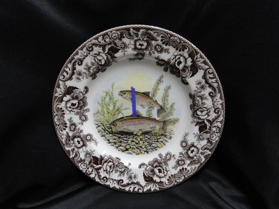 Spode Woodland North American Fish Rainbow Trout: Dinner Plate, 10 1/2", Flaw