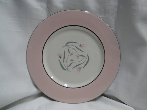 Castleton Fontaine, Pink, Flowers, Platinum Trim: Dinner Plate (s), 10 3/4"