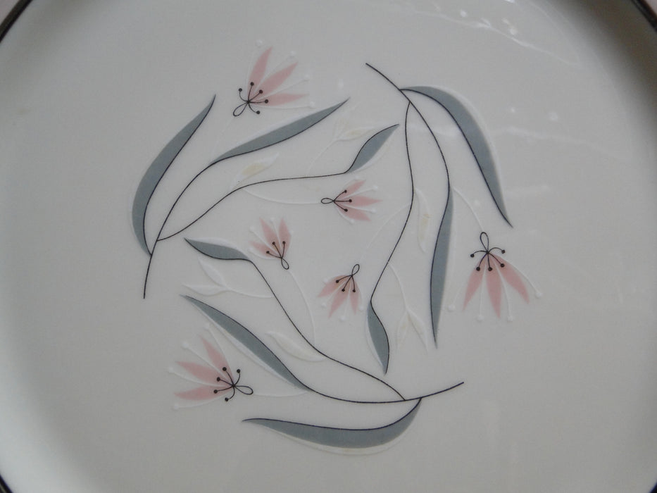 Castleton Fontaine, Pink, Flowers, Platinum Trim: Dinner Plate (s), 10 3/4"
