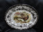 Palissy Game Series, Brown Florals, England: Pheasant Oval Platter, 16", Crazing