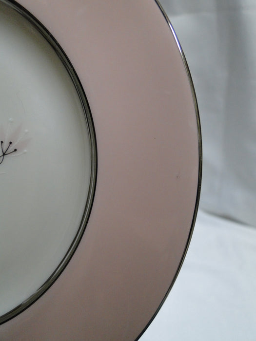 Castleton Fontaine, Pink, Flowers, Platinum Trim: Bread Plate, 6 1/4"