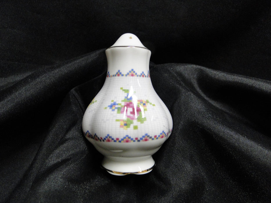 Royal Albert Petit Point, Floral Embroidery: Salt OR Pepper Shaker 5 Hole 3 1/8"