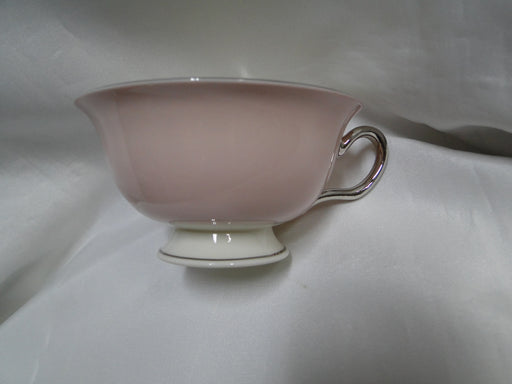 Castleton Shell Pink, Platinum Trim: Cup & Saucer Set (s), 2 1/4" Tall