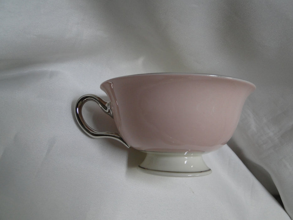 Castleton Shell Pink, Platinum Trim: Cup & Saucer Set (s), 2 1/4" Tall
