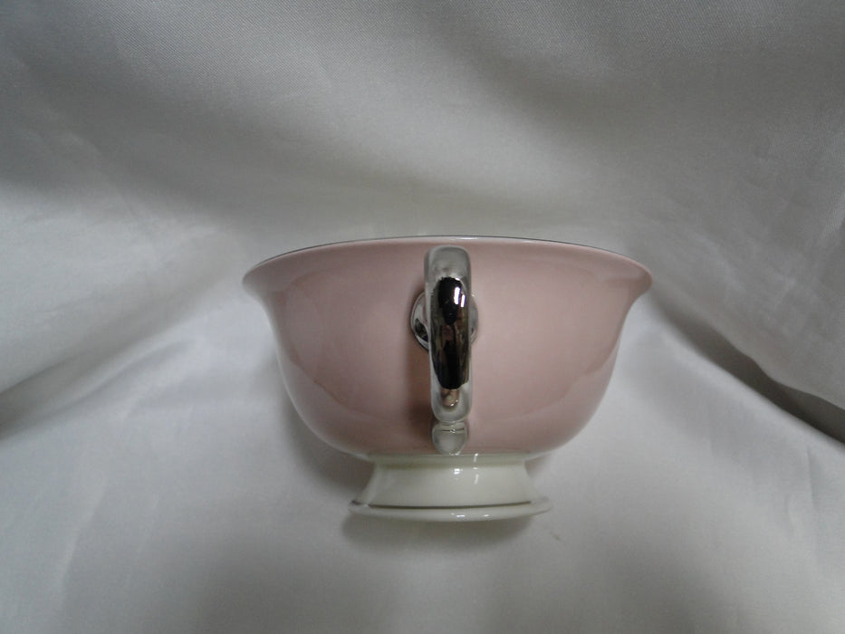 Castleton Shell Pink, Platinum Trim: Cup & Saucer Set (s), 2 1/4" Tall
